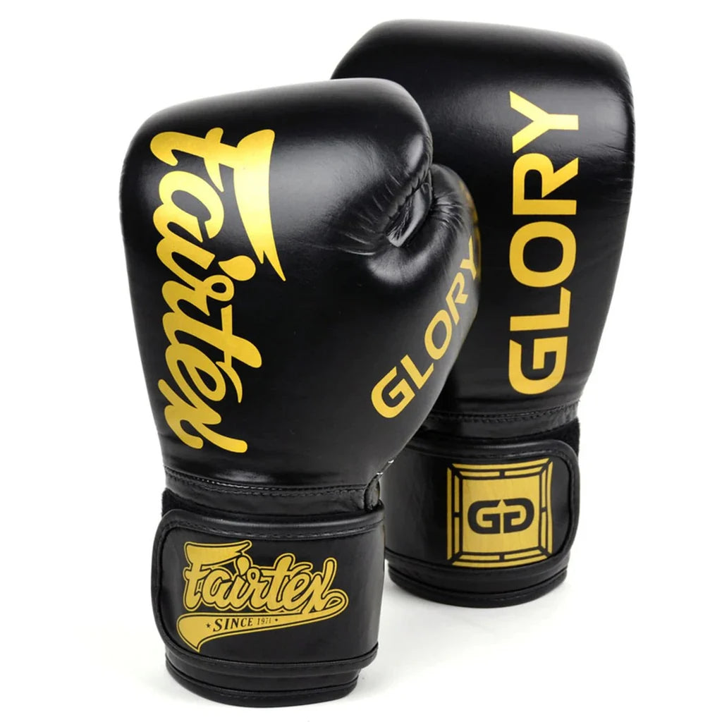 Gants de Boxe Fairtex x Glory Scratch - Noir/Or