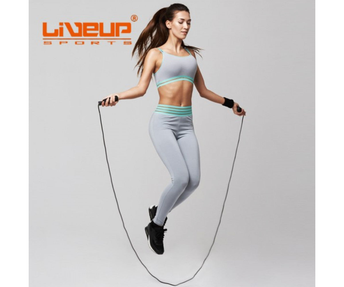 Corde a saute bleu PVC liveup