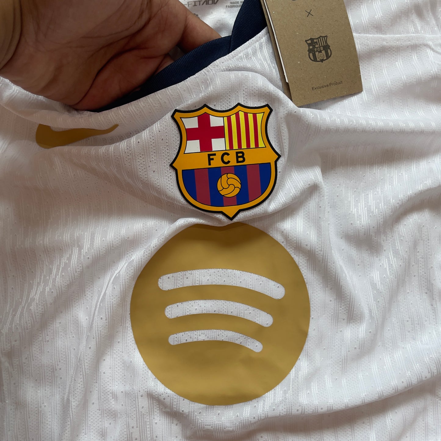 FC Barcelona Blanche Away Kit Jersey ( Premiere Qualitè )